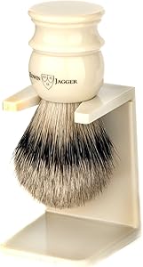 Edwin Jagger Large Silver Tip Badger Hair Shaving Brush with Drip Stand Review