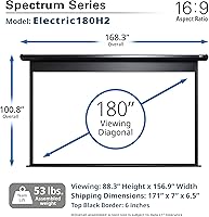 Elite Screens Spectrum RC1 Electric Motorized Projector Screen 180-inch 16:9 — image 7