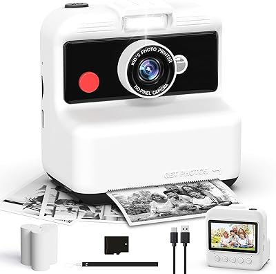 CAMCLID M6 Kids Camera Instant Print 48MP