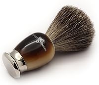 Edwin Jagger Imitation Light Horn & Nickel Shaving Set with Mach 3 Razor and Pure Badger Brush — image 5