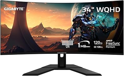 GIGABYTE GS34WQC 34″ Curved Gaming Monitor