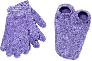 NatraCure Moisturizing Gel Booties and Gloves Set - Lavender Review