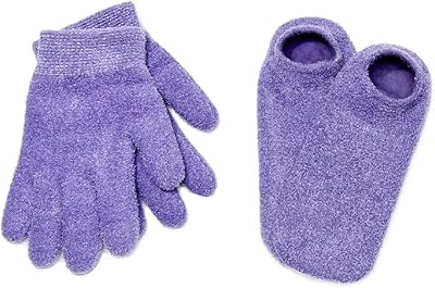 NatraCure Moisturizing Gel Booties and Gloves Set - Lavender