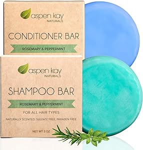 Aspen Kay Naturals Peppermint & Rosemary Shampoo & Conditioner Bar Set Review