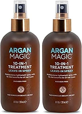 Argan Magic 10-in-1 Hair Treatment & Stylizing Spray, 8 oz (2 Pack)