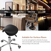 KKTONER Rolling Saddle Stool Black — image 6