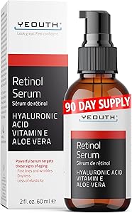 YEOUTH Retinol Serum for Face with Hyaluronic Acid & Vitamin E 2oz Review