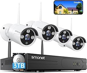 SMONET 8-Channel Wireless Security Camera System with 4pcs 1080P Cameras and 3TB HDD Review