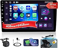 Fuluku 10.1 Inch Android Car Stereo with Wireless Carplay and Android Auto — image 1