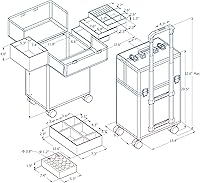 Stagiant Rolling Makeup Train Case — image 6