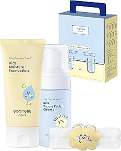 GOONGBE Kids Facial Care Kit - Cleanser & Moisturizer 3.38 fl.oz. & 2.7 oz.