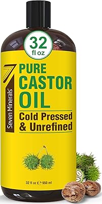 Seven Minerals Pure Cold Pressed Castor Oil 32oz