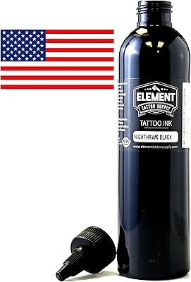 Element Tattoo Supply Nighthawk Black Tattoo Ink 8oz