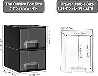 Vtopmart Black Small Stackable Storage Drawers — image 3