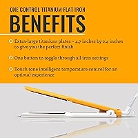 GK Hair Global Keratin One Control Titanium Flat Iron 1.5-inch Plates — image 2