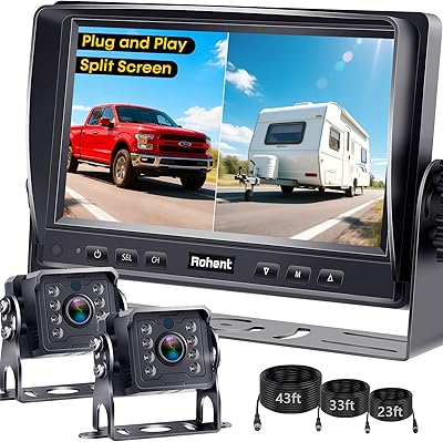Rohent R4 Dual RV Backup Camera System