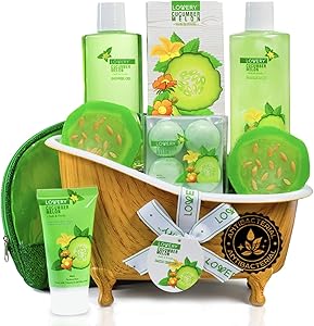 Lovery Birthday Gifts from Son Home Spa Bath Basket Gift Set Review