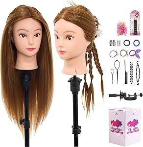 Neverland Beauty 28″ Mannequin Head with 80% Real Human Hair - Golden Brown #27 Review