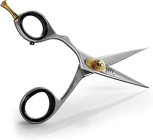 BRV MEN Left Handed Beard & Mustache Scissors 5.5″ - Silver Review