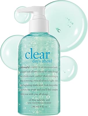 philosophy Clear Days Ahead Oil-Free Acne Treatment Facial Cleanser 8oz