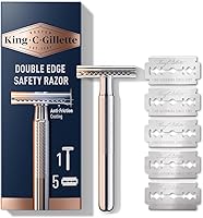 King C. Gillette Safety Razor with Chrome Plated Handle and 5 Blades — image 1