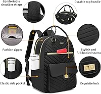 RJEU School Backpack Aesthetic for Teen Girls with USB Port, Black — image 3