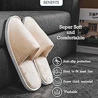 Spa Slippers 6-10 Pairs Non-Slip Disposable Slippers for Guests — image 5