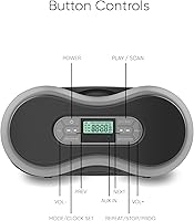 Core Innovations Portable Bluetooth CD Boombox CBB300GR — image 6