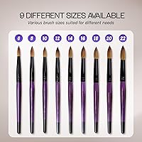 PANA Pure Kolinsky Hair Acrylic Nail Brush Size 14 — image 5