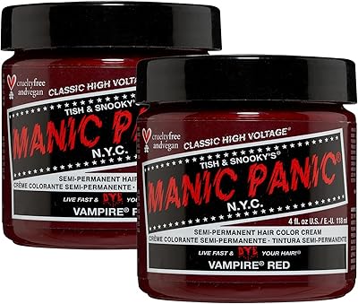 MANIC PANIC Classic Vampire Red Semi Permanent Hair Color (4oz 2pk)