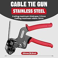 DAFONSO Stainless Steel Cable Tie Gun Kit 100PCS 304 Heavy Duty Metal Zip Ties 200LBS — image 8