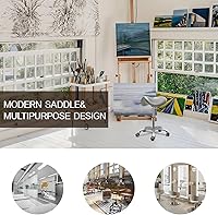 LIMKOMES Saddle Stool with Wheels, Grey — image 8