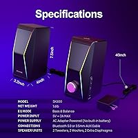 Nylavee SK600Pro Bluetooth 5.0 Hi-Fi Stereo Computer Speakers — image 6