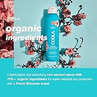 COOLA Organic Sunscreen SPF 70 Sunblock Spray, Peach Blossom, 6oz — image 5