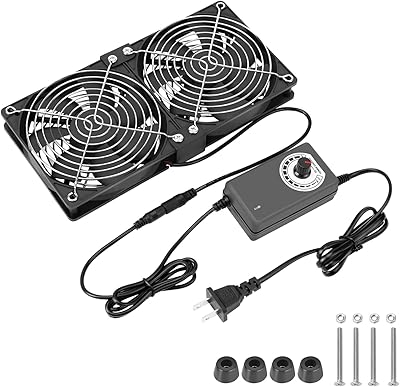 KEYFANCLUB Dual 120mm High CFM Computer Fans with AC Plug