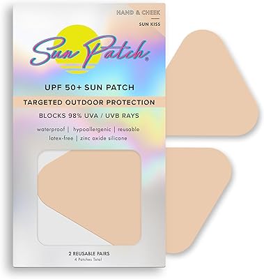 Sun Patch Hypoallergenic Sun-Screen Cheek or Hand Patches, Sunkiss (Nude)