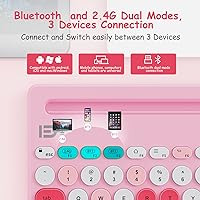 HUO JI Wireless Keyboard Multi-Device Bluetooth 2.4G Dual Mode — image 2