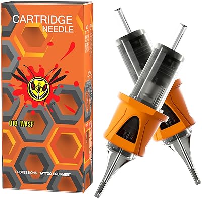 BIGWASP Energy 9RL Tattoo Cartridge Needles - 20Pcs 1009RL 9 Round Liner with Finger Ledge