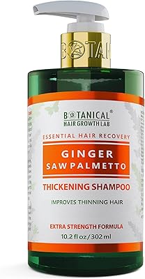 Botanical Hair Growth Shampoo Ginger Saw Palmetto 10.2oz