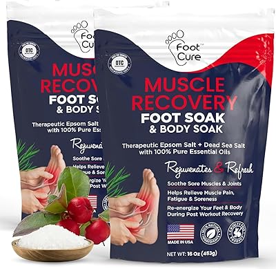 Foot Cure Muscle Care Foot Soak with Epsom Salts – 16 oz (Pack of 2)