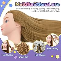 Neverland Beauty & Health Mannequin Head with Hair - 20 Inch Cosmetology Manikin Practice Braiding Doll Head — image 2