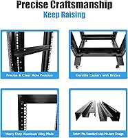 Raising Electronics 27U 4-Post Open Frame Server Rack 24″ Depth — image 4