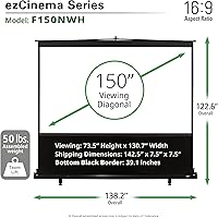 Elite Screens ezCinema F150NWH 150-inch Manual Pull Up Projector Screen — image 5