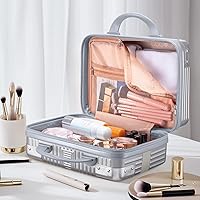 Noverlife 14 Inch Hard Shell Cosmetic Case - Silver — image 6