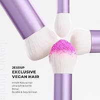 Jessup 4-Piece Face Kabuki Brush Set - Purple T517 — image 5