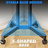 Rfiver Rolling TV Stand MT2006-X for 32-70 Inch TVs — image 7