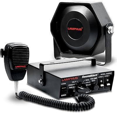 LAMPHUS SoundAlert 12V 100W Police Siren PA System Kit
