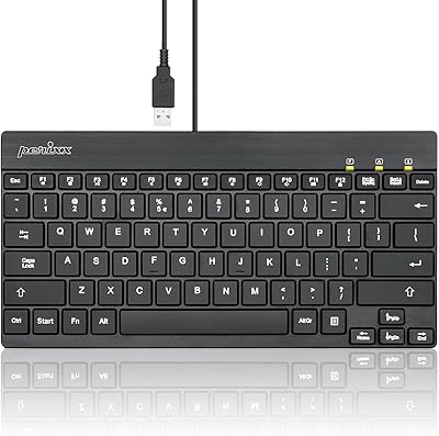 Perixx PERIBOARD-326 Wired Mini Backlit USB Keyboard