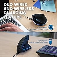 Perixx PERIMICE-713RX Wireless Rechargeable Vertical Mouse — image 5