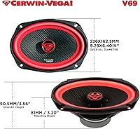 Cerwin-Vega V69 6″ x 9″ 2-Way Coaxial Car Audio Speakers — image 4